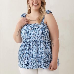 PENNINGTONS BABYDOLL summer TANK TOP PLUS SIZE 3X fit and flare sleeve NWT